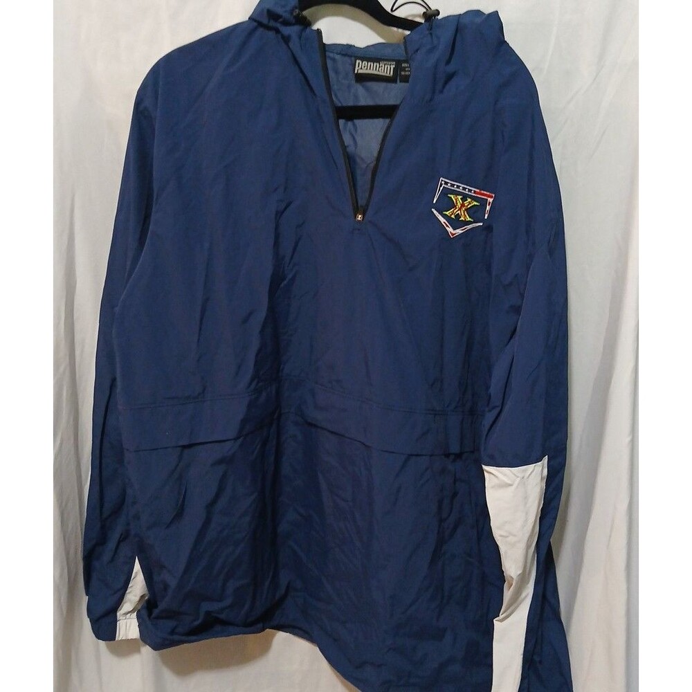 Pennant Mens Windbreaker  Size 2xl Blue And White